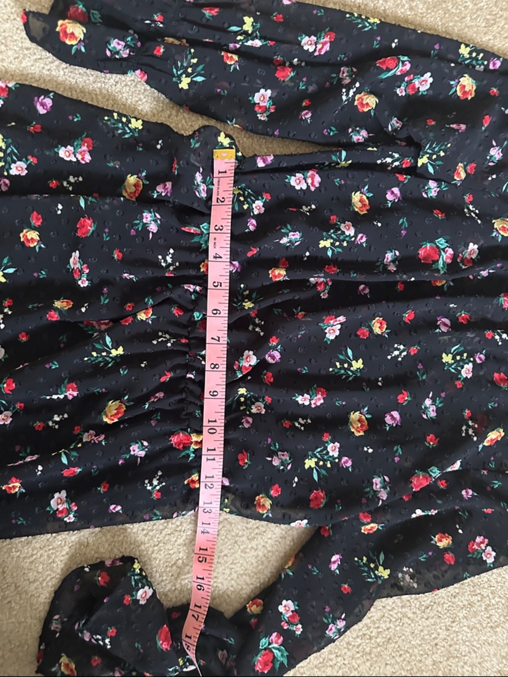Floral Long Sleeve Black Maxi Dress. Never worn! - Picture 4 of 5